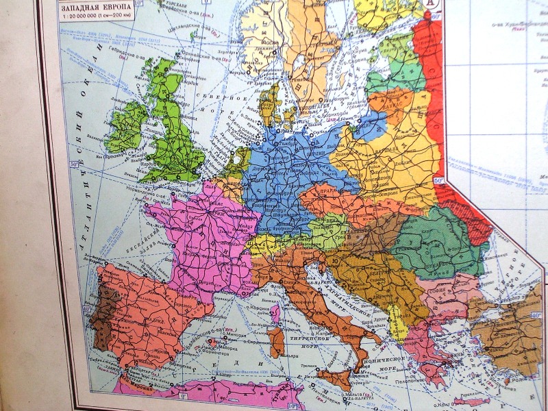 Карта европы 1980 года