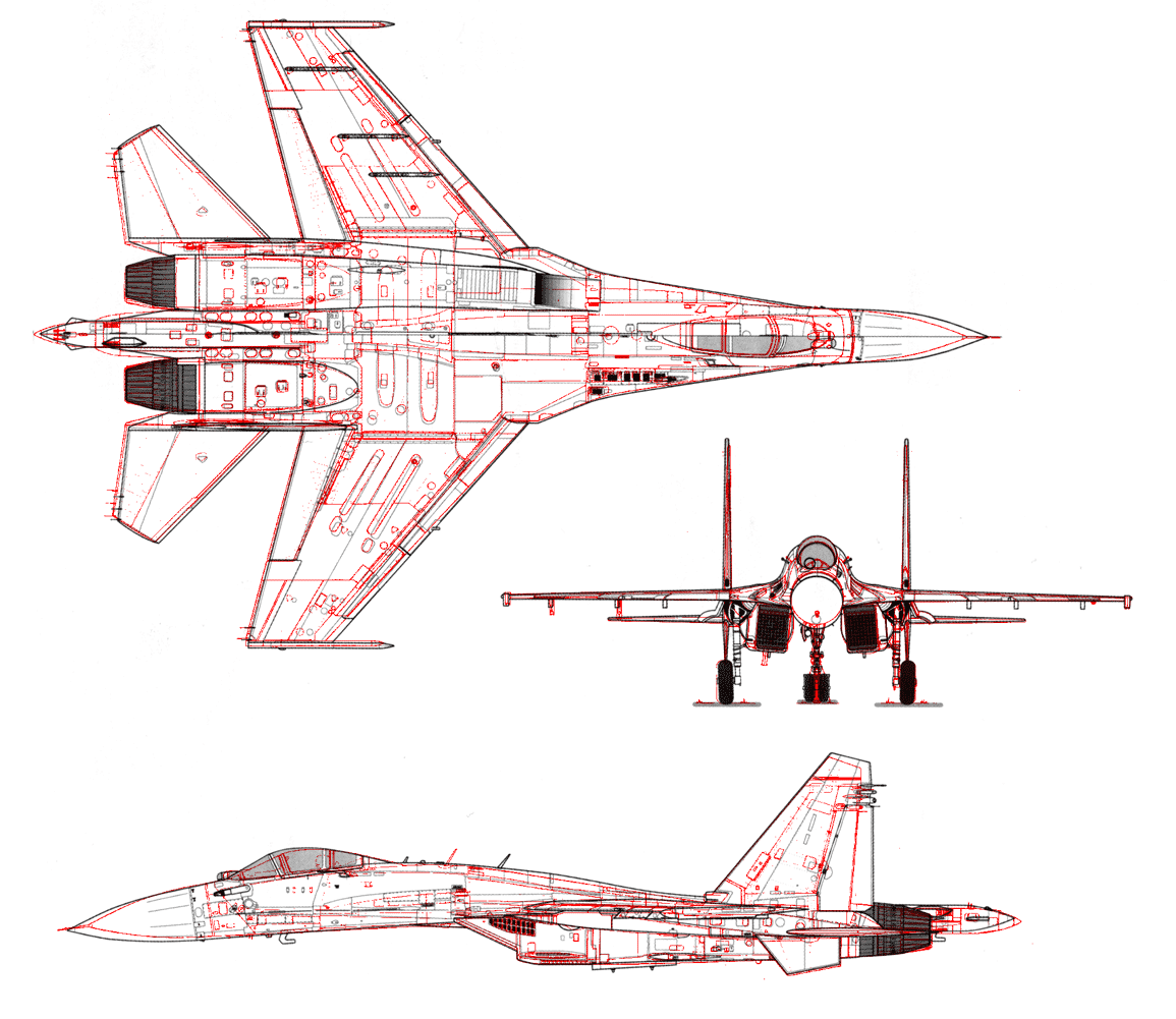 Su 27 чертеж - 95 фото