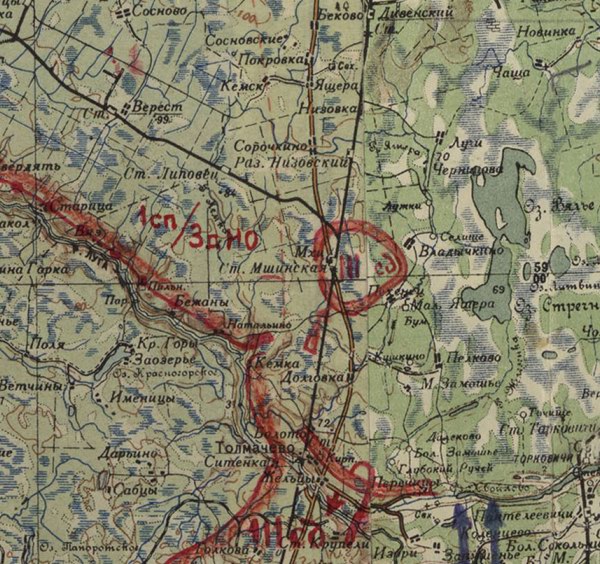 Карта ленинградской области 1941 год